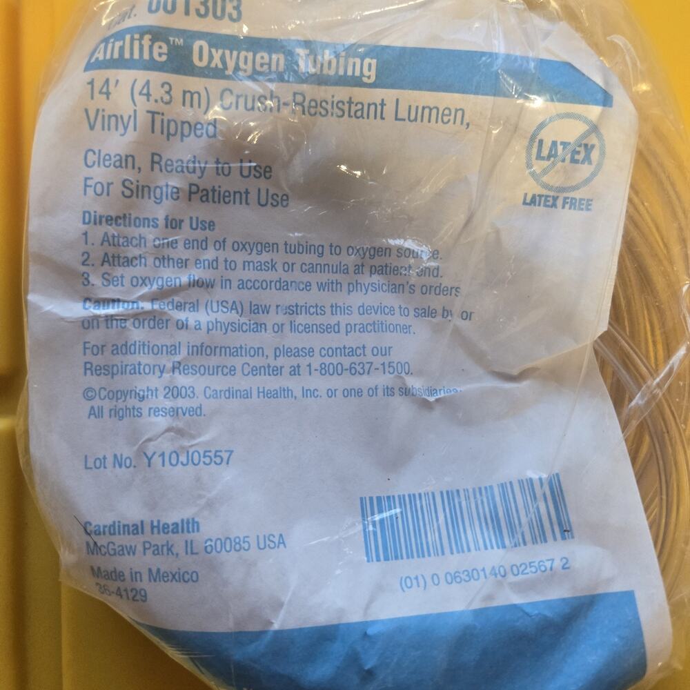 CARDINAL HEALTH AIRLIFE NASAL OXYGEN w/ 14' TUBING (001301)